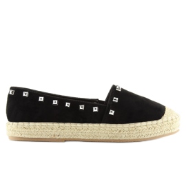 Schwarze Damen Espadrilles 99-17 schwarz