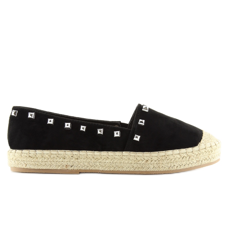Schwarze Damen Espadrilles 99-17 schwarz