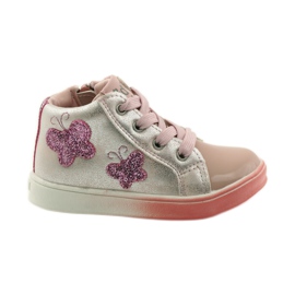 American Club Amerikanische Schmetterlinge für sportliche Mädchen rosa grau