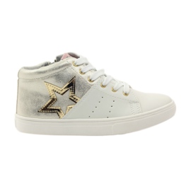 American Club Sportliche amerikanische Stiefeletten mit Lederdecksohle gelb weiß