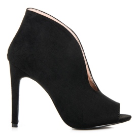 Frühlingsstiefel aus Wildleder schwarz