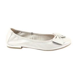 Caprice Ballerinas Schuhe 22111 Silber grau
