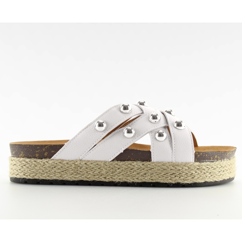 Weiße Espadrilles-Hausschuhe CK22P weiß