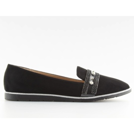 Schwarze Loafer Lordsy JN-181 Schwarz