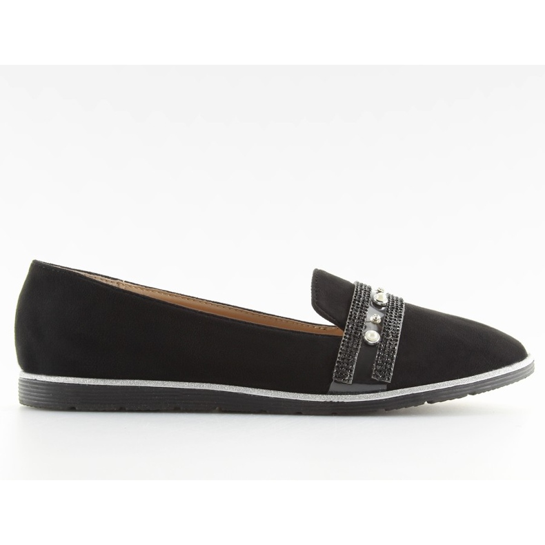 Schwarze Loafer Lordsy JN-181 Schwarz