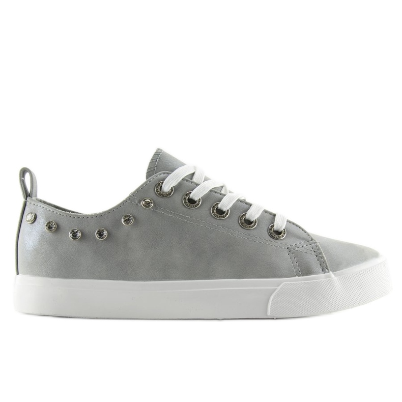 Grau BL122p Graue Sneakers mit Zirkonia