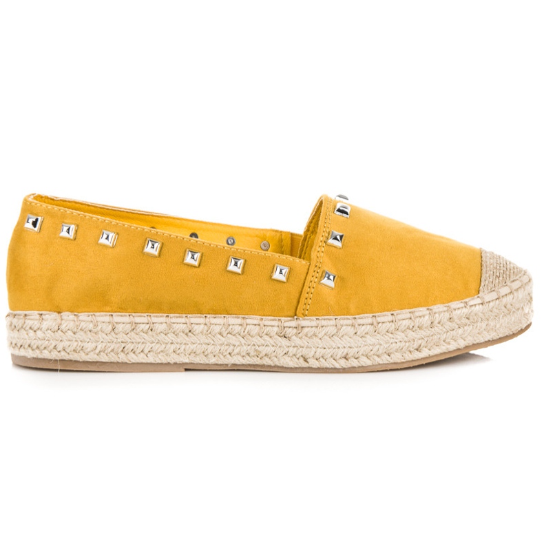 Nio Nio Gelbe Espadrilles mit Nieten