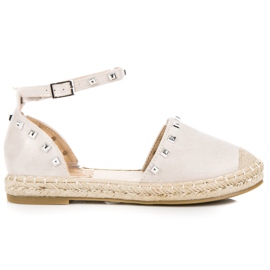 Nio Nio Flache Espadrilles-Sandalen rosa mehrfarbig
