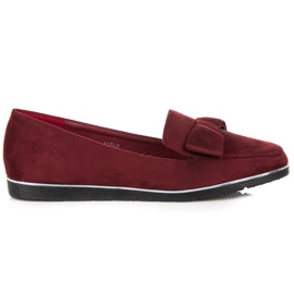 Burgunder Loafer mit Schleife rot