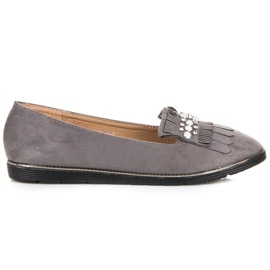Loafer mit Ornament grau