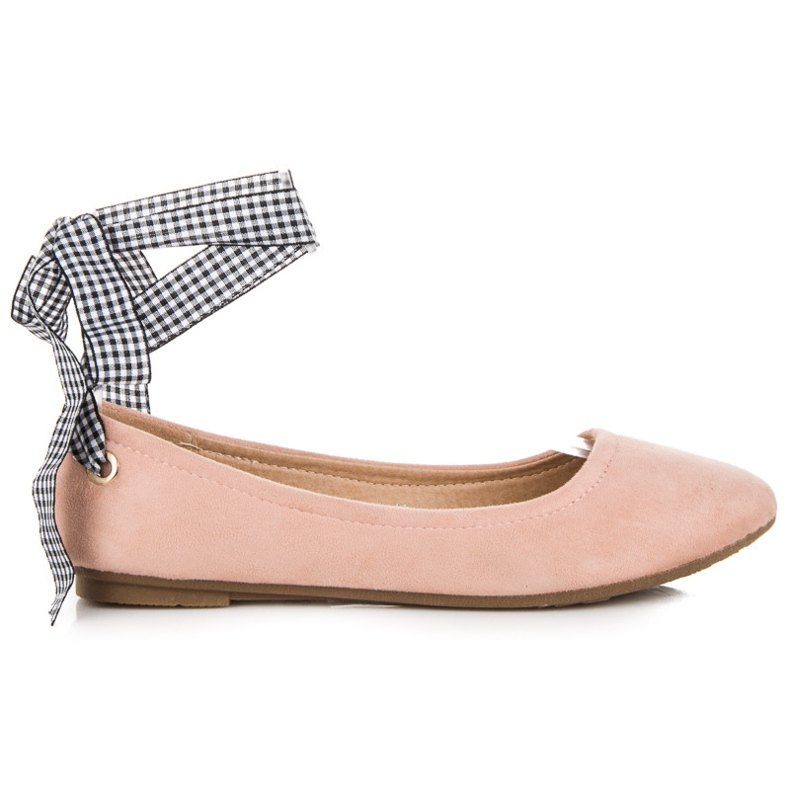 Ch. Creation Wildlederballerinas mit Schleife rosa