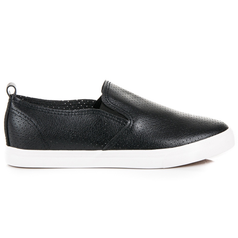 Bestelle Schwarze durchbrochene Slipons