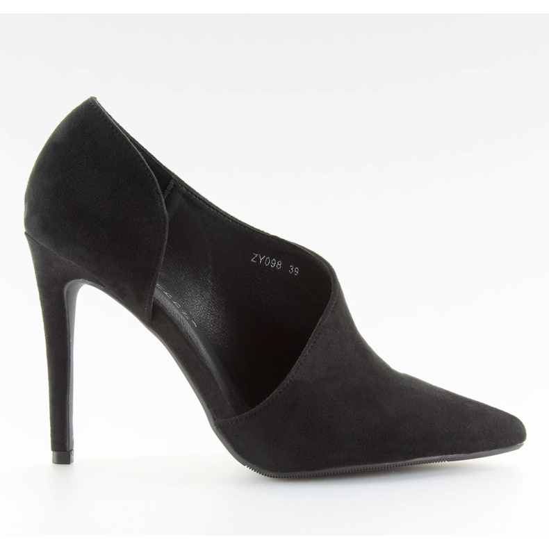 Asymmetrische schwarze Pumps an einer Nadel ZY098 Black