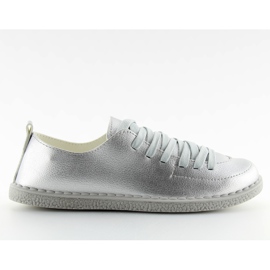 Silberne Damenturnschuhe NB203p Silber grau