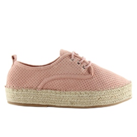 Pinke Damen-Espadrilles LL-118 Pink rosa