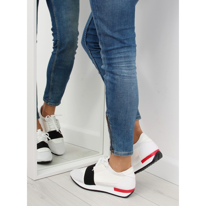Weiß 16-515 WEISS / ROT Sportschuhe schwarz