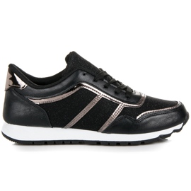 Schwarze Sneakers mit Glitzer