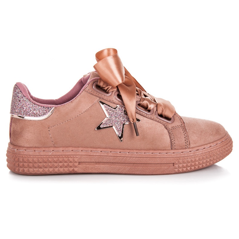 Stylische Sneaker aus Wildleder rosa