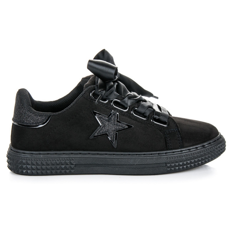 Stylische Sneaker aus Wildleder schwarz