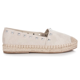 Nio Nio Beige Espadrilles mit Nieten