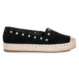 Nio Nio Schwarze Espadrilles mit Nieten