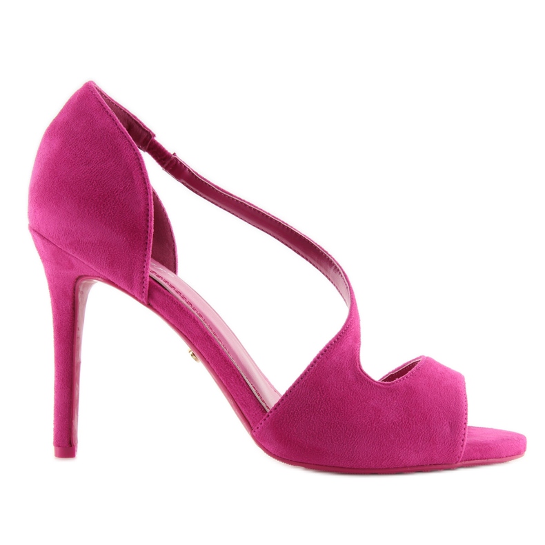 Pumps ausgesetzt asymmetrische Fuchsia rosa