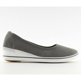 Dunkelgraue Ballerinas DK.GRAY