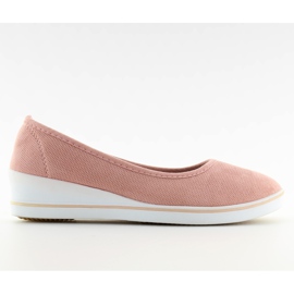 Ballerinas auf Wedges rosa D73 rosa