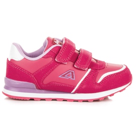 American Club Mädchenschuhe mit Klettverschluss rosa