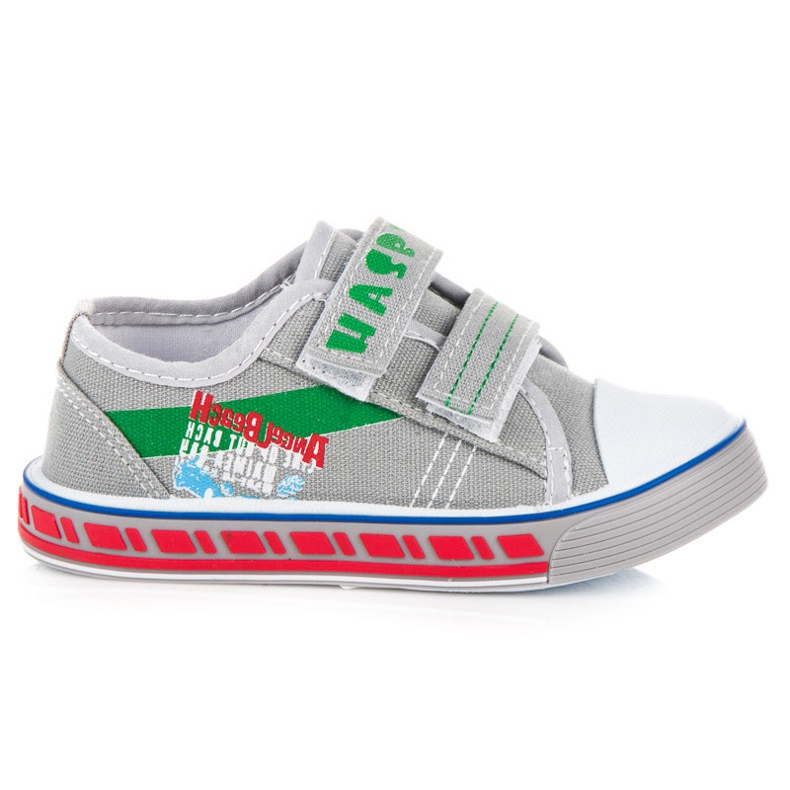 Hasby Turnschuhe für Jungen mit Klettverschluss grau