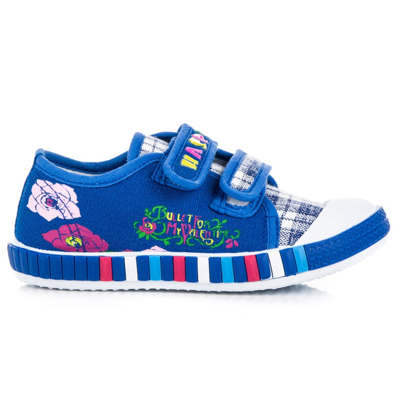 Hasby Karierte Mädchen Turnschuhe blau