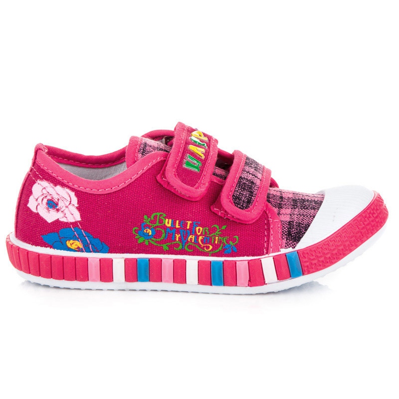 Hasby Karierte Turnschuhe für Mädchen rosa