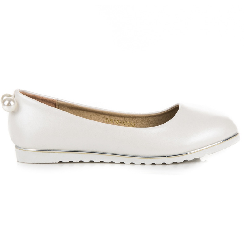 Vinceza Pearly Ballerinas weiß