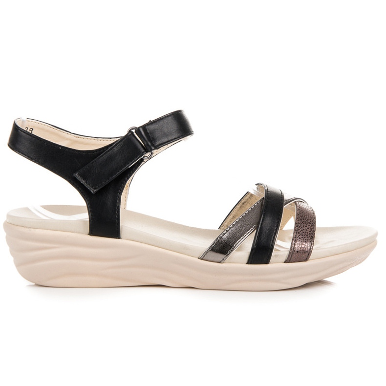 Kylie Sandalen mit Klettverschluss schwarz