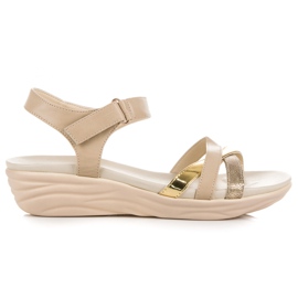 Kylie Sandalen mit Klettverschluss beige