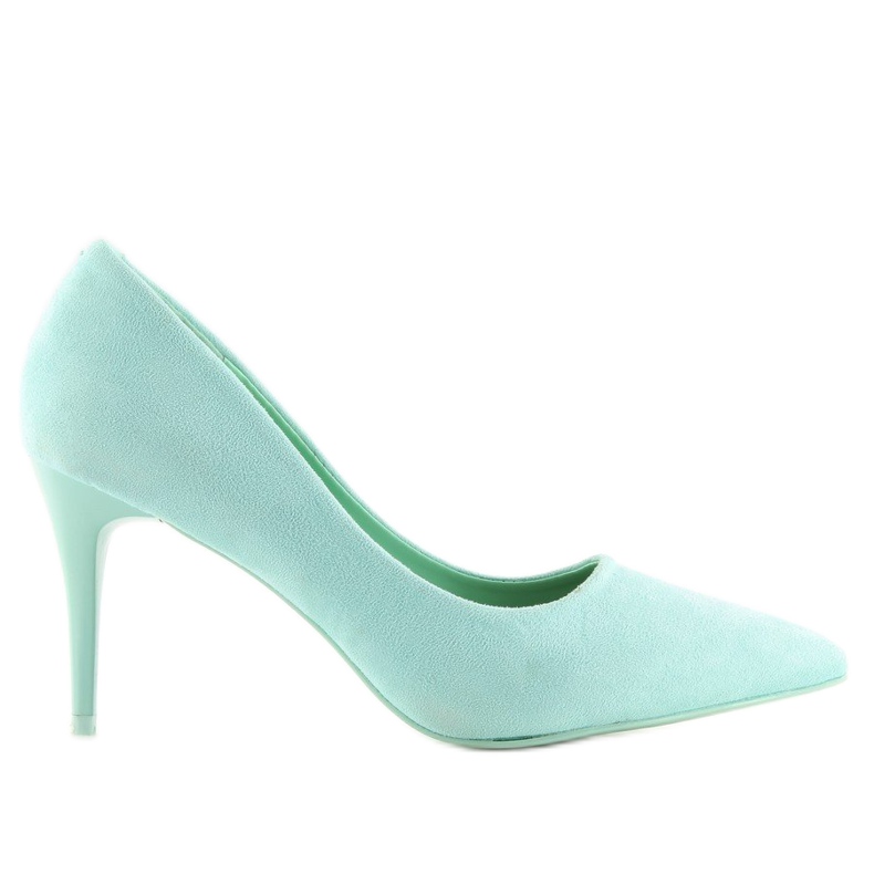 Wildleder High Heels Candy Shop Aquamarin LEI-90 Grün