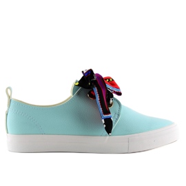 Sneakers geschnürt mit einem Band blau XL09P L.BLUE