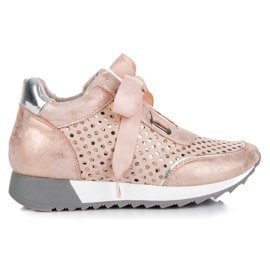 Kylie Mode gebundene Turnschuhe rosa