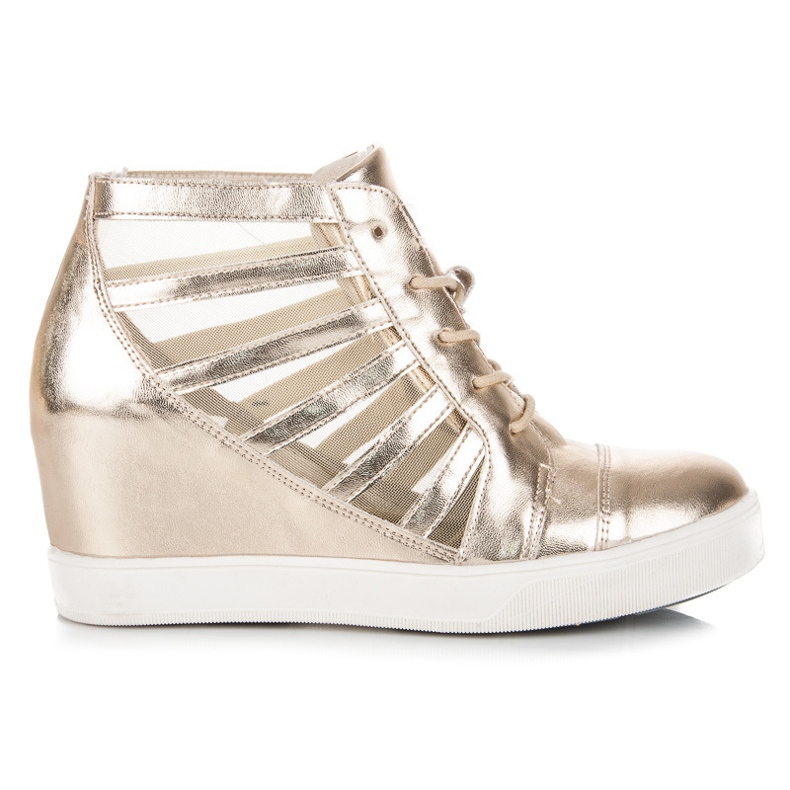 Kylie Sneakers mit goldenem Keilabsatz