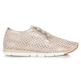 Kylie Modisch gebundene Sneakers gelb braun