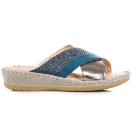 Kylie Lässige Hausschuhe blau