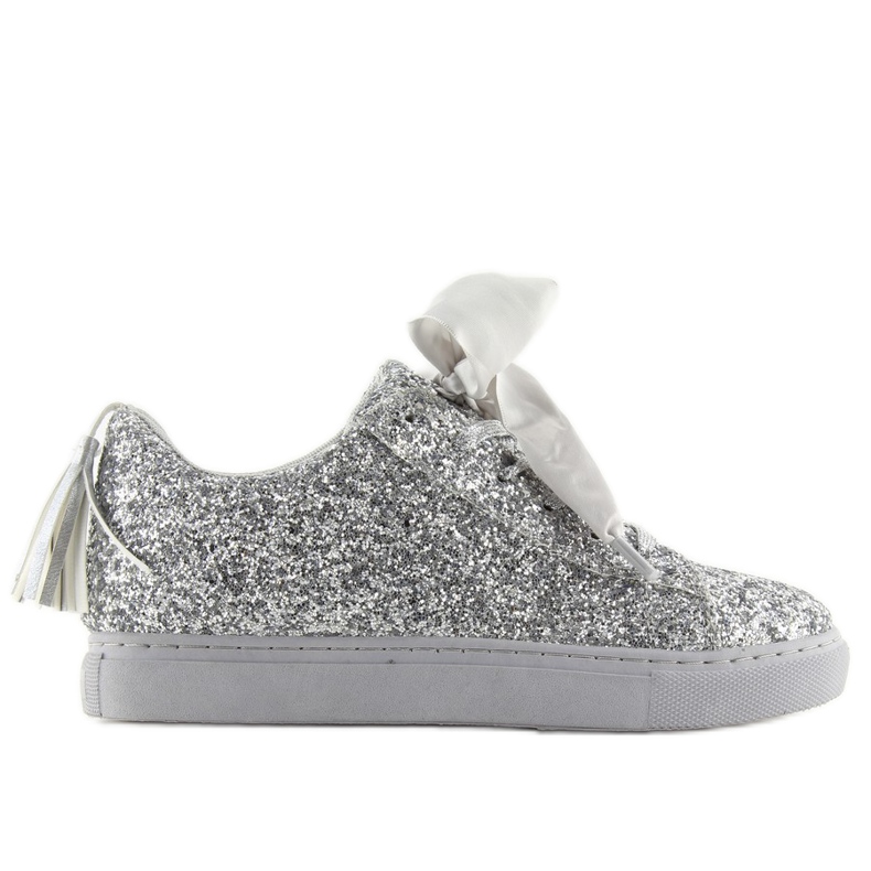 Silber Glitter Sneakers M-611 Silber grau