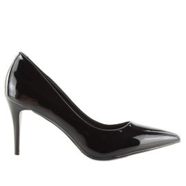 Schwarze Lackleder-Pumps LEI-83 Black