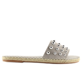 Grau Graue Damen-Espadrilles LL-120P Grau