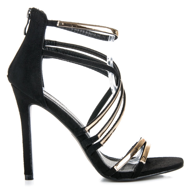 Vinceza Schwarze Sandalen mit hohem Absatz