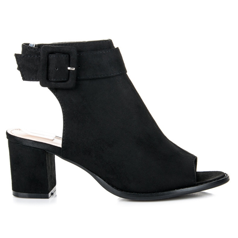 Seastar Schwarze Peeptoe-Stiefel