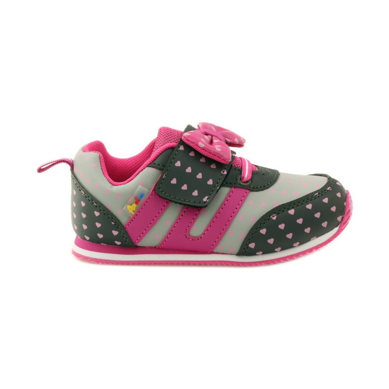 American Club Sportschuhe aus amerikanischem Leder mit Innensohle rosa grau