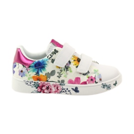 American Club Amerikanische Turnschuhe mit Lederinnensohle mehrfarbig weiß