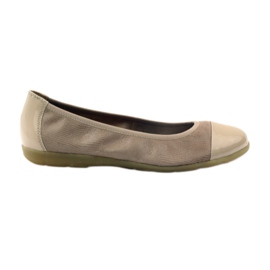 Caprice Damen Ballerinas 22152 Leder beige