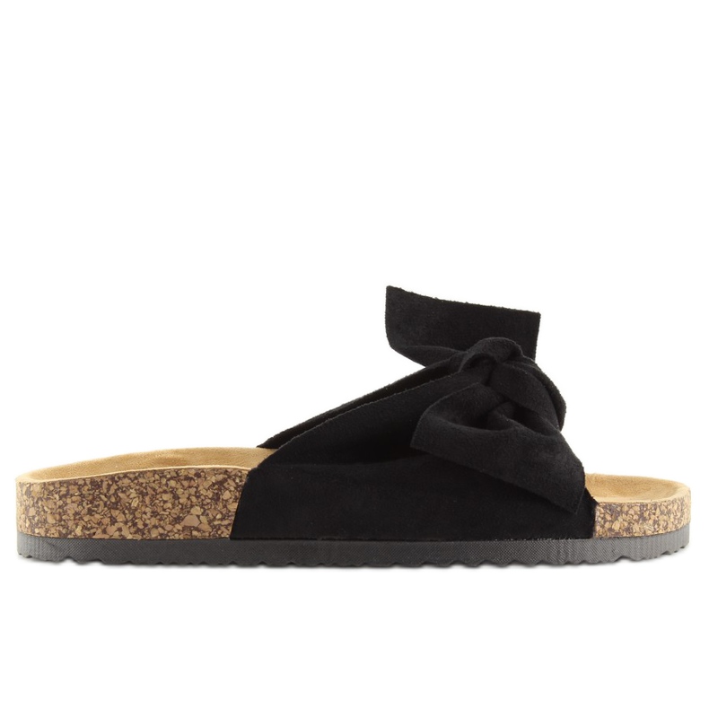 Damenhausschuhe auf Kork Schwarz Ck02 Schwarz